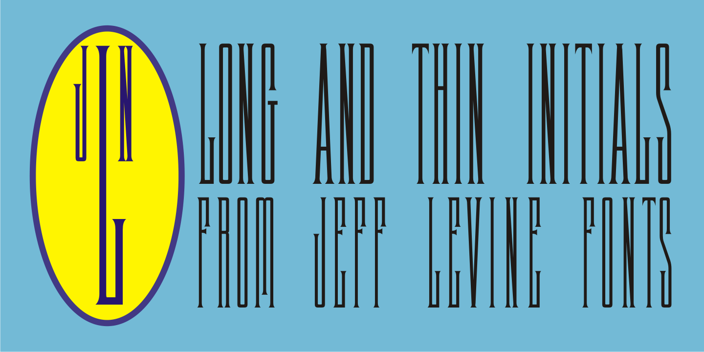Long and Thin Initials Font Family Poster