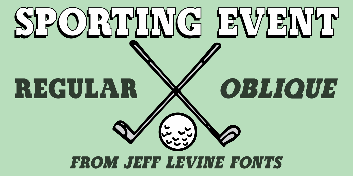 Sporting Event Font Poster #1