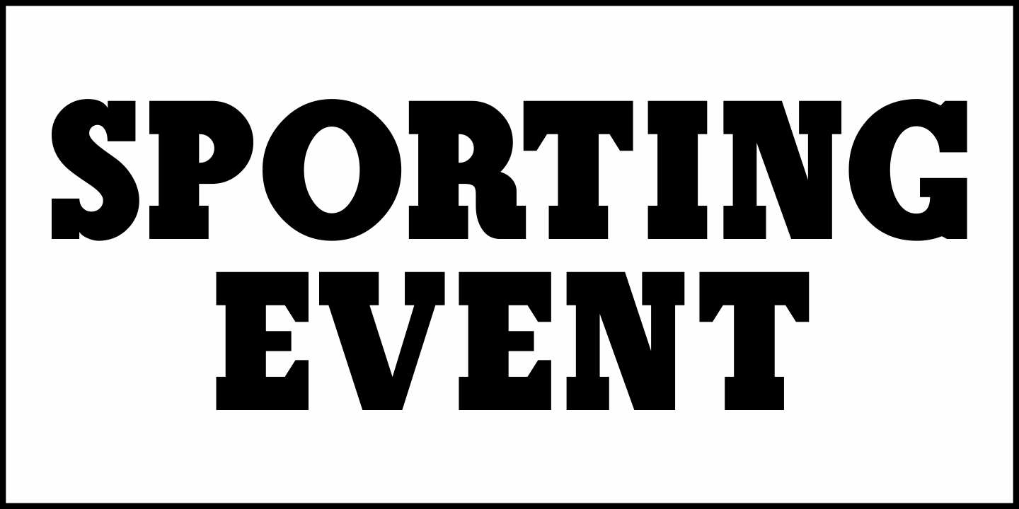 Sporting Event Font Poster #2