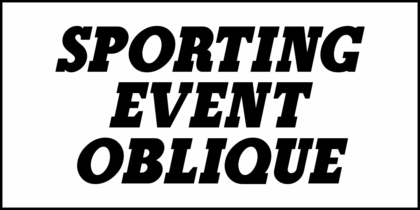 Sporting Event Font Poster #4