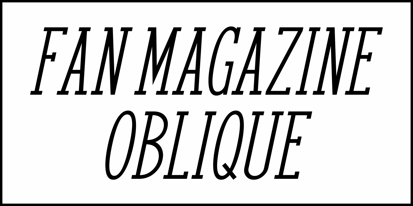 Fan Magazine Font Poster #1