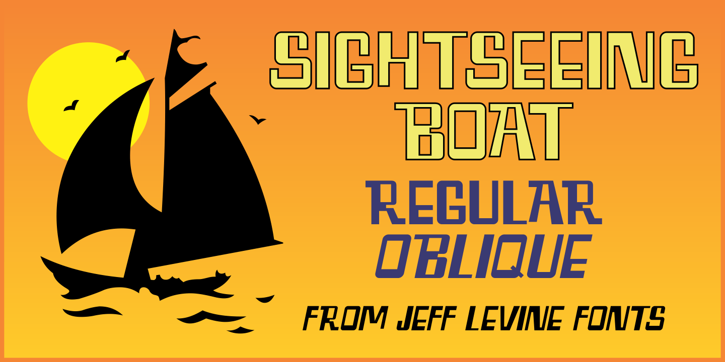 Sightseeing Boat Font Poster #1