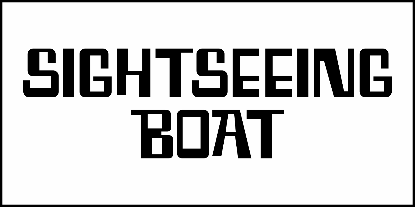 Sightseeing Boat Font Poster #2