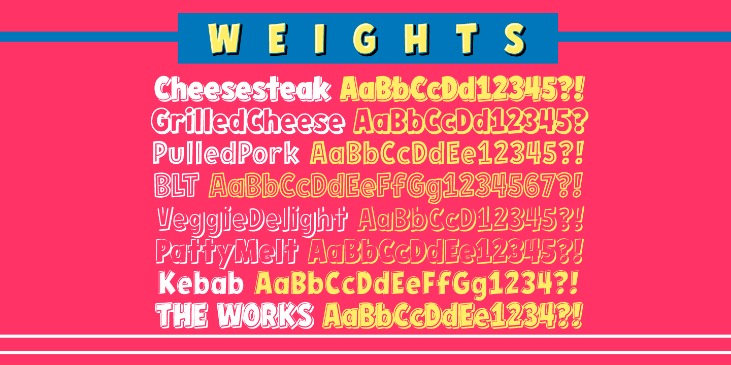 Hero Sandwich Combos Font Poster #2