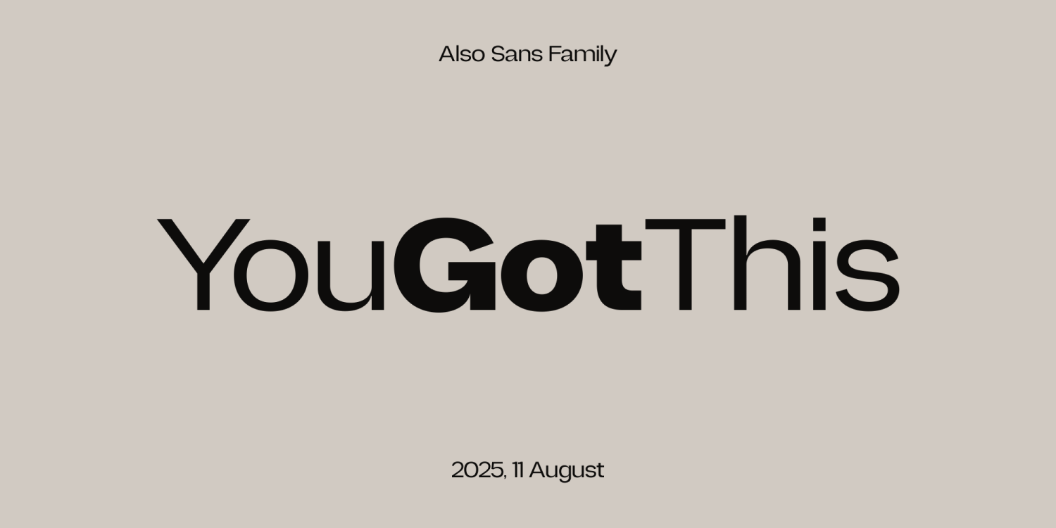 Also Sans Font Poster #3