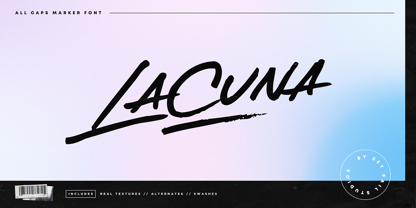 Lacuna Font Poster