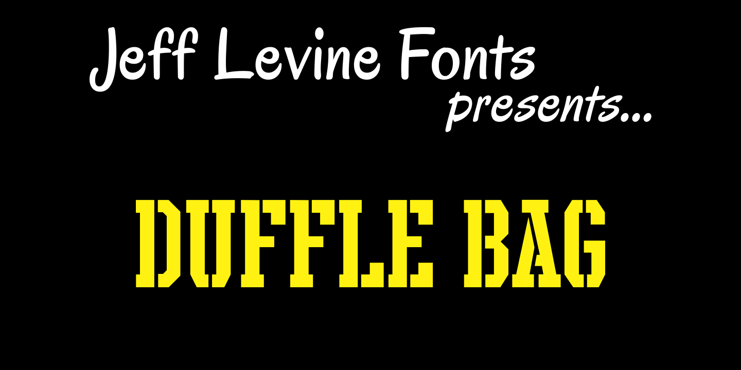 Duffle Bag Font Family Poster