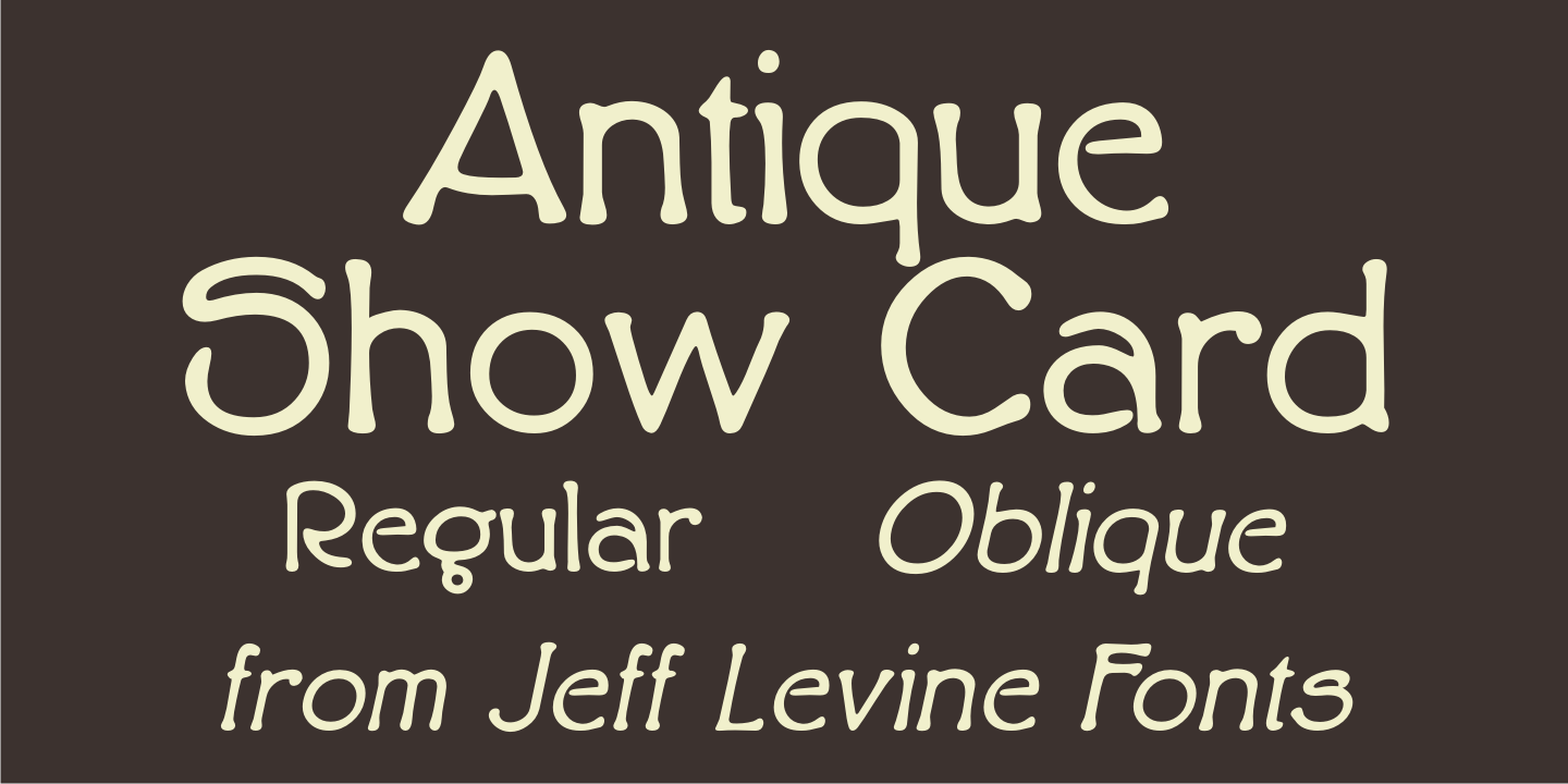 Antique Show Card Font Poster #1