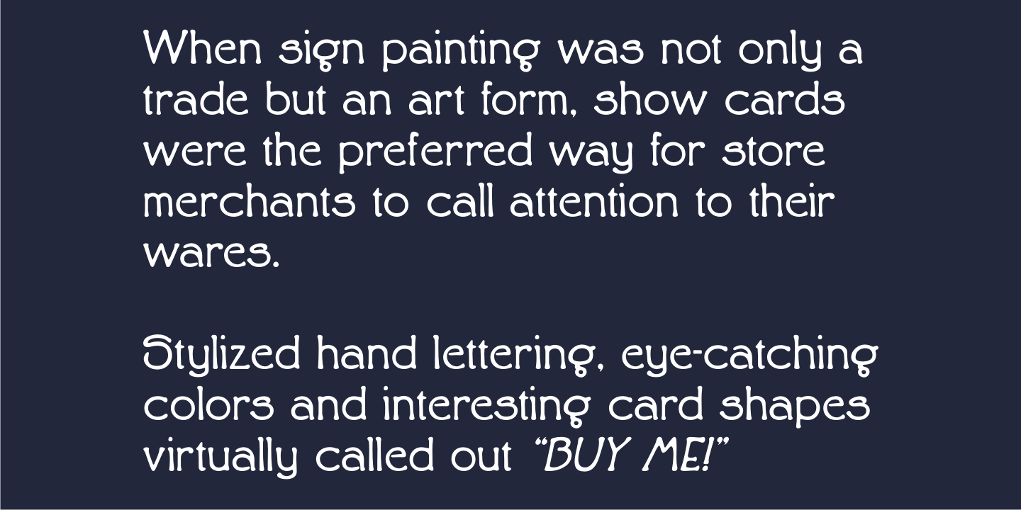 Antique Show Card Font Poster #2