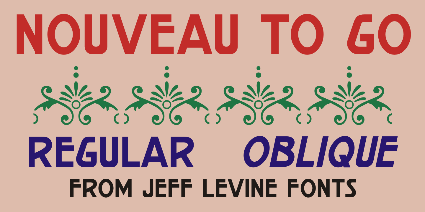Nouveau To Go Font Poster #1