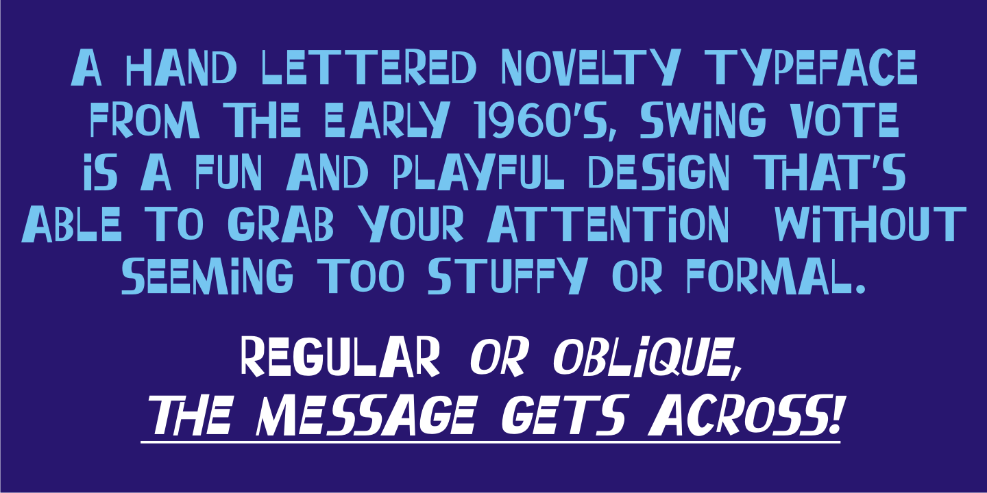 Swing Vote Font Poster #1