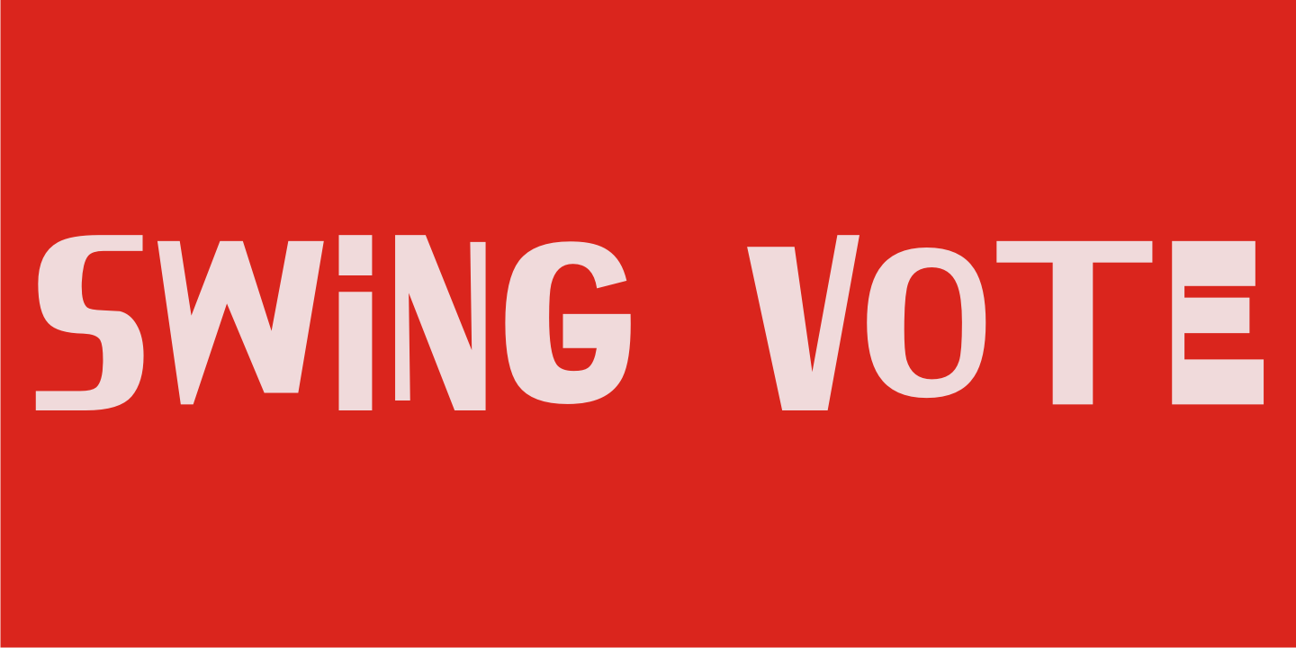 Swing Vote Font Poster #1