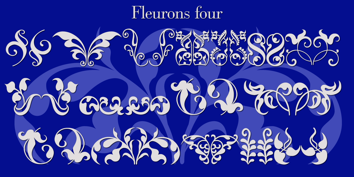 Fleurons Four Font Poster #1