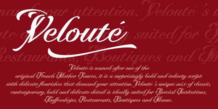 Veloute Font Poster #1