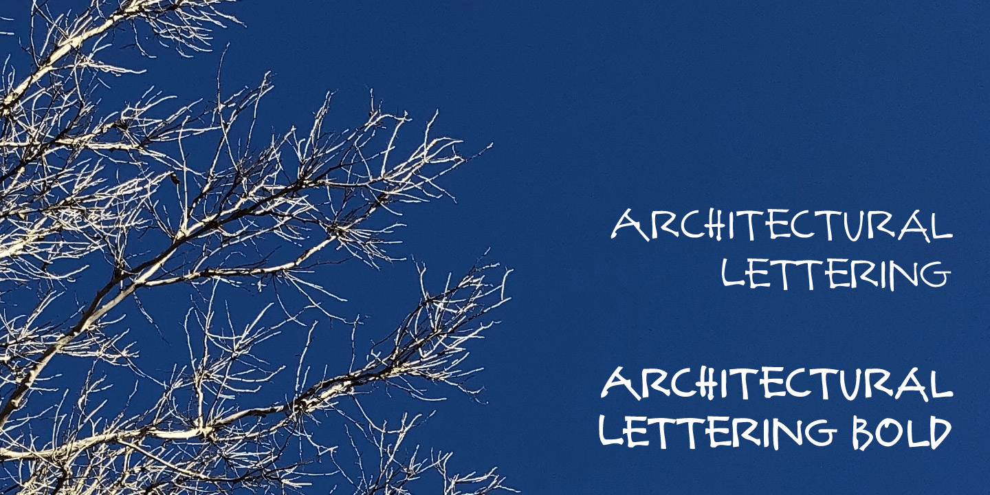 Architectural Lettering Font Poster #1