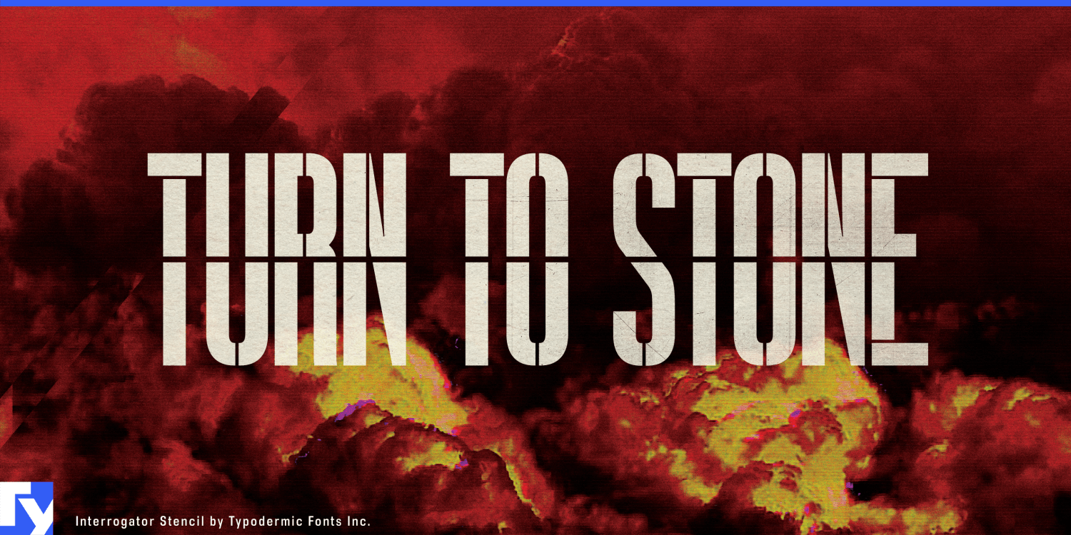 Interrogator Stencil Font Poster #1