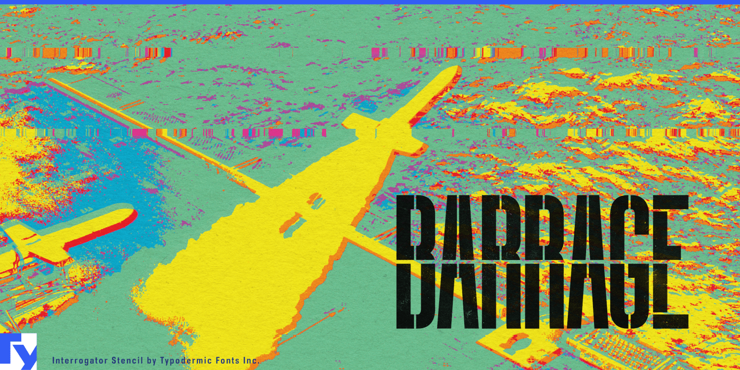 Interrogator Stencil Font Poster #1