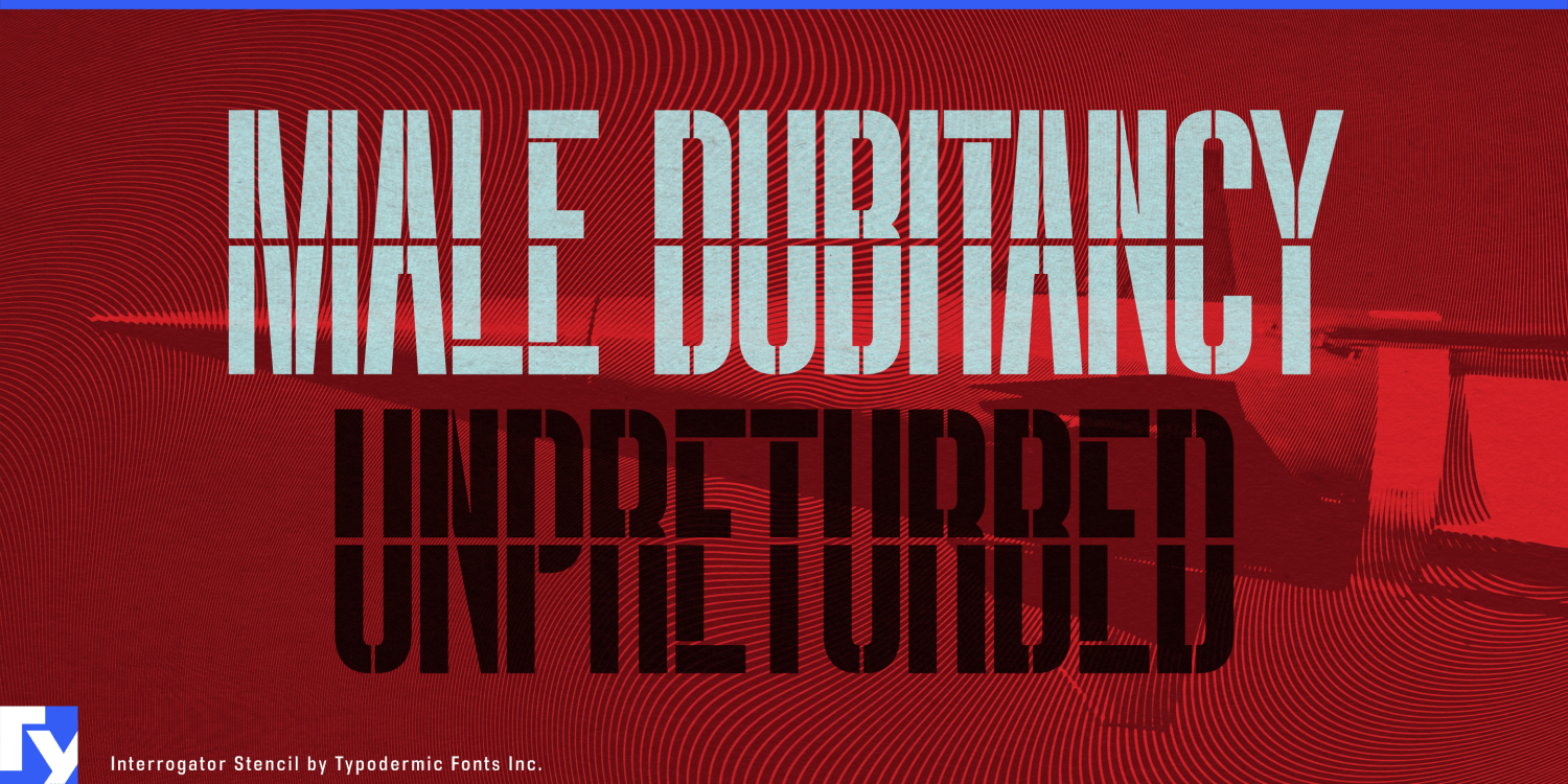 Interrogator Stencil Font Poster #1