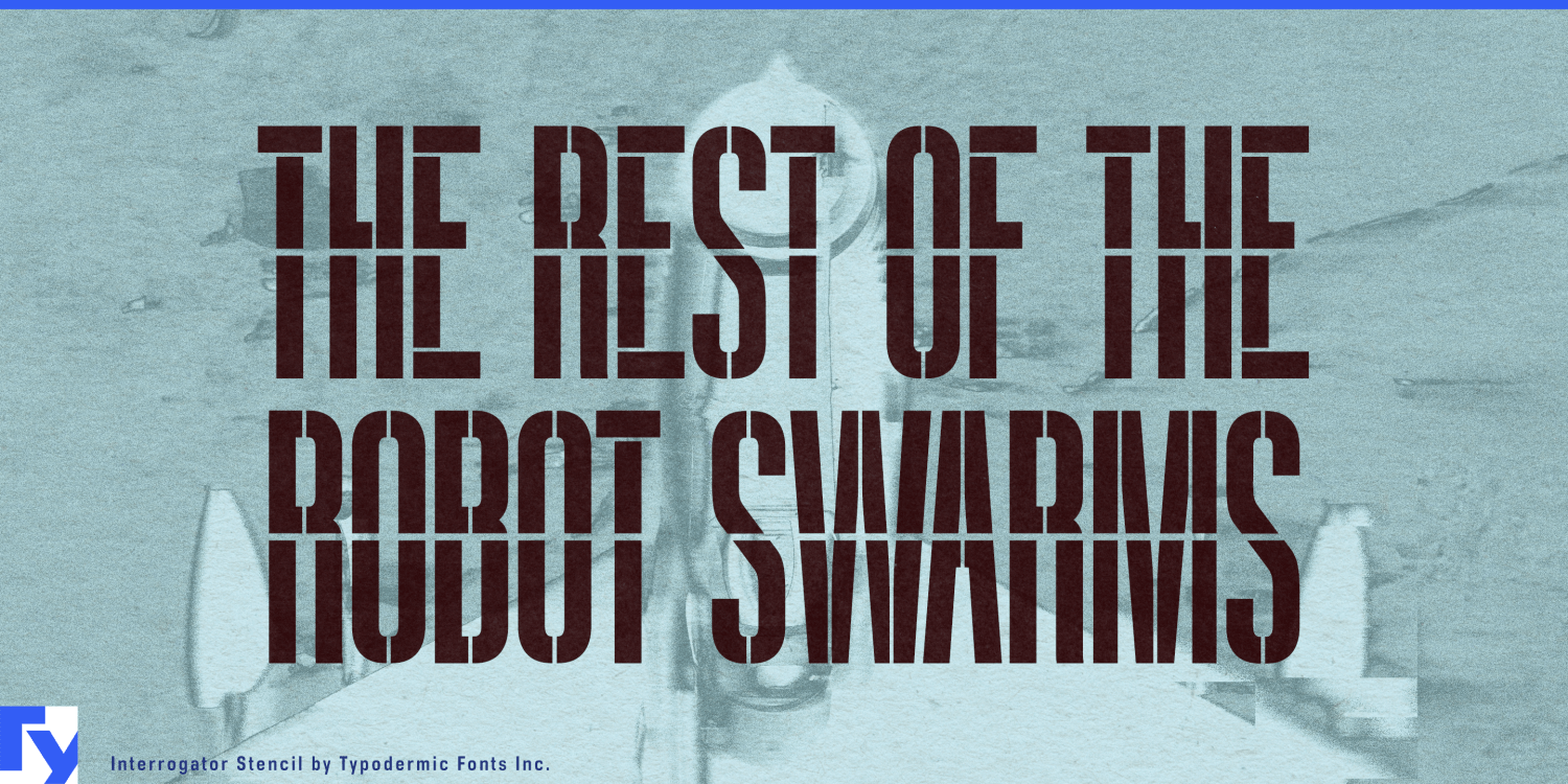 Interrogator Stencil Font Poster #1