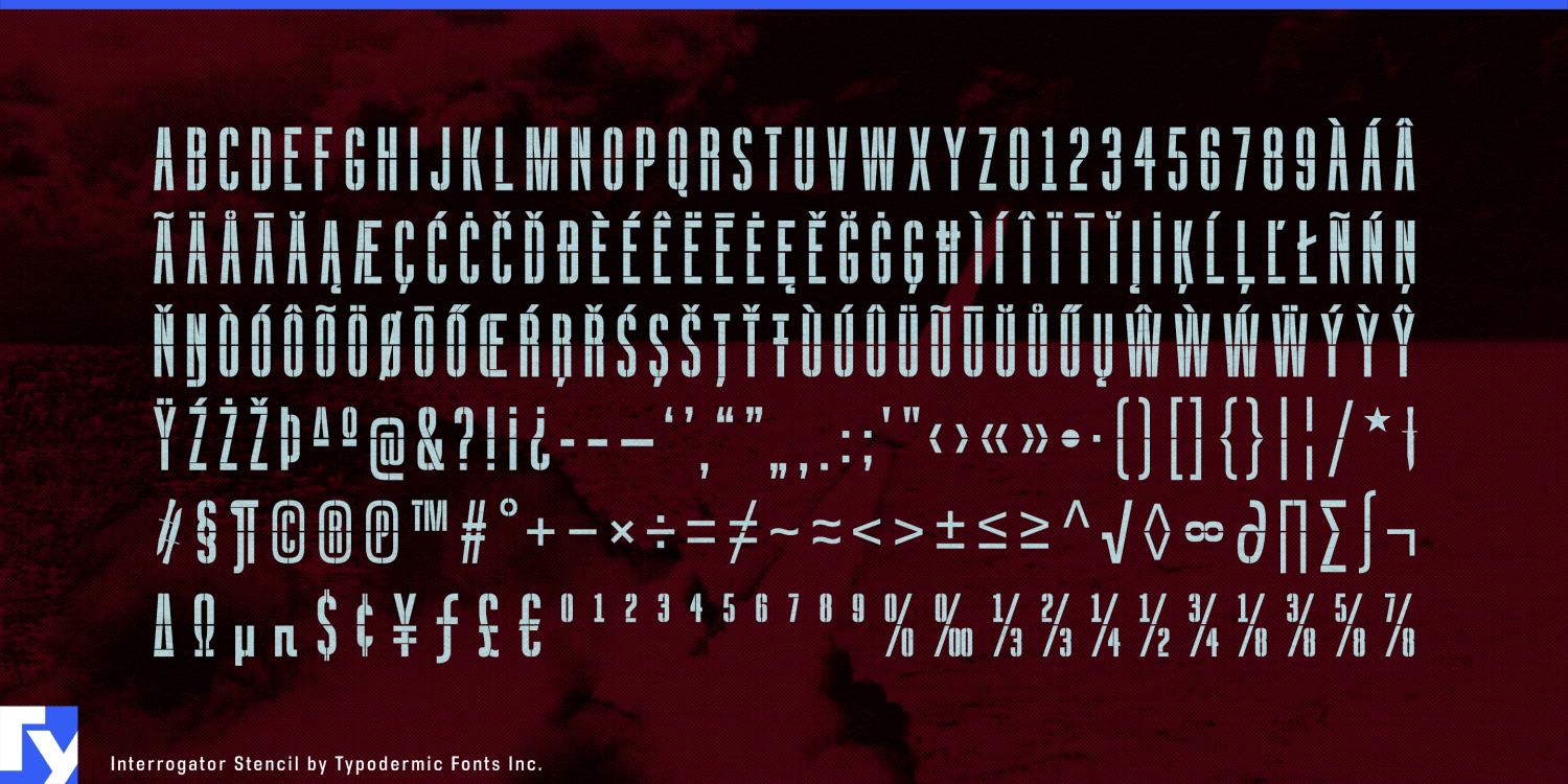 Interrogator Stencil Font Poster #1