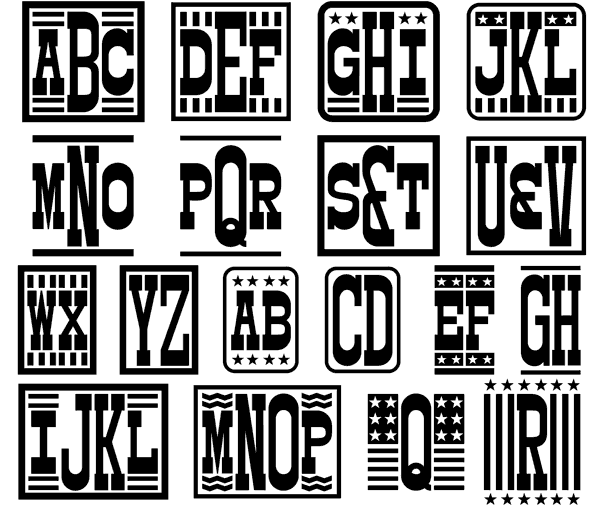 American Monograms Font Poster #2