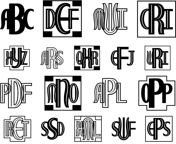 Royal Wedding Monograms Font Poster #2