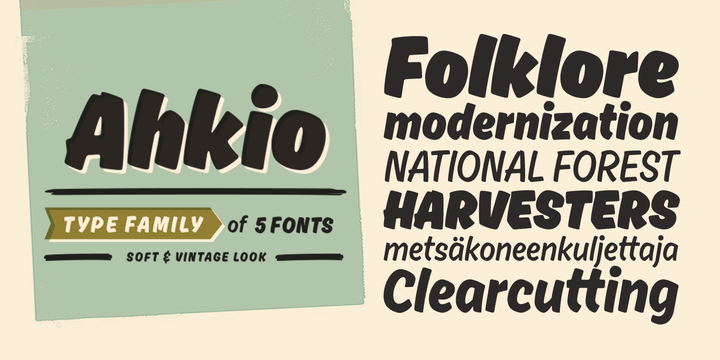 Ahkio Thin Font Poster #1