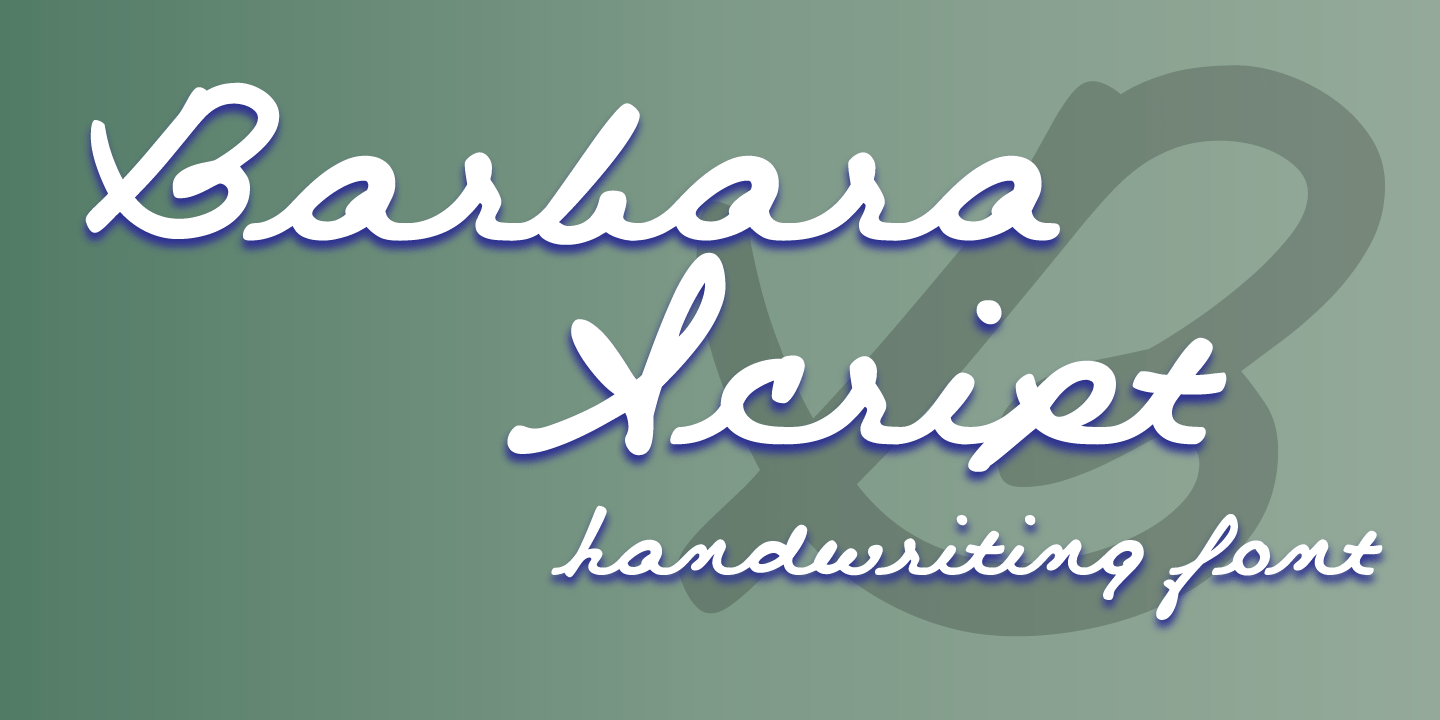 Barbara Script Font Poster #1
