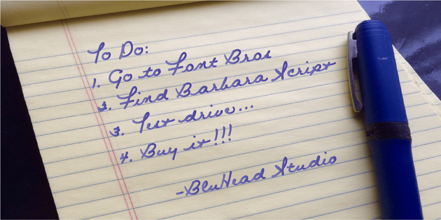 Barbara Script Font Poster #1