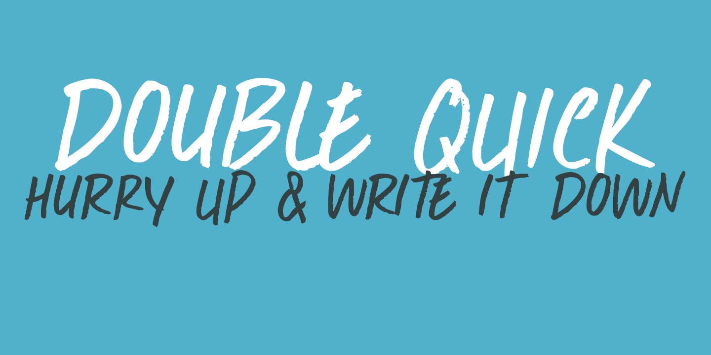 Double Quick Font Family by Hanoded | Font Bros