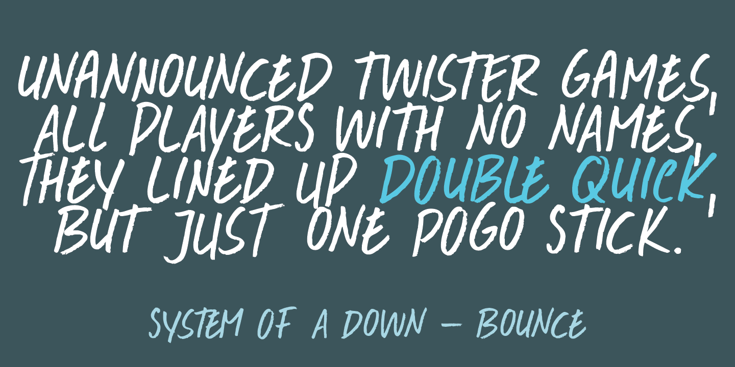 Double Quick Font Poster #1