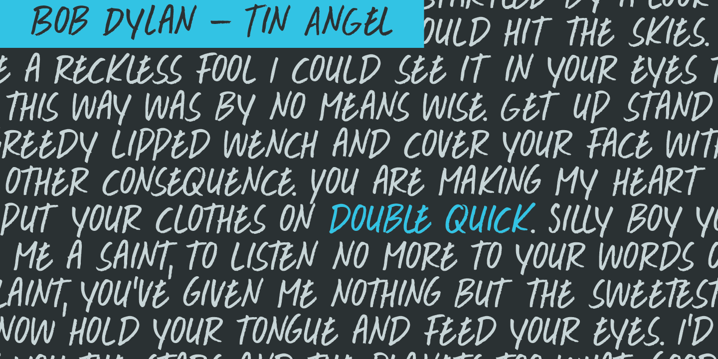 Double Quick Font Poster #1