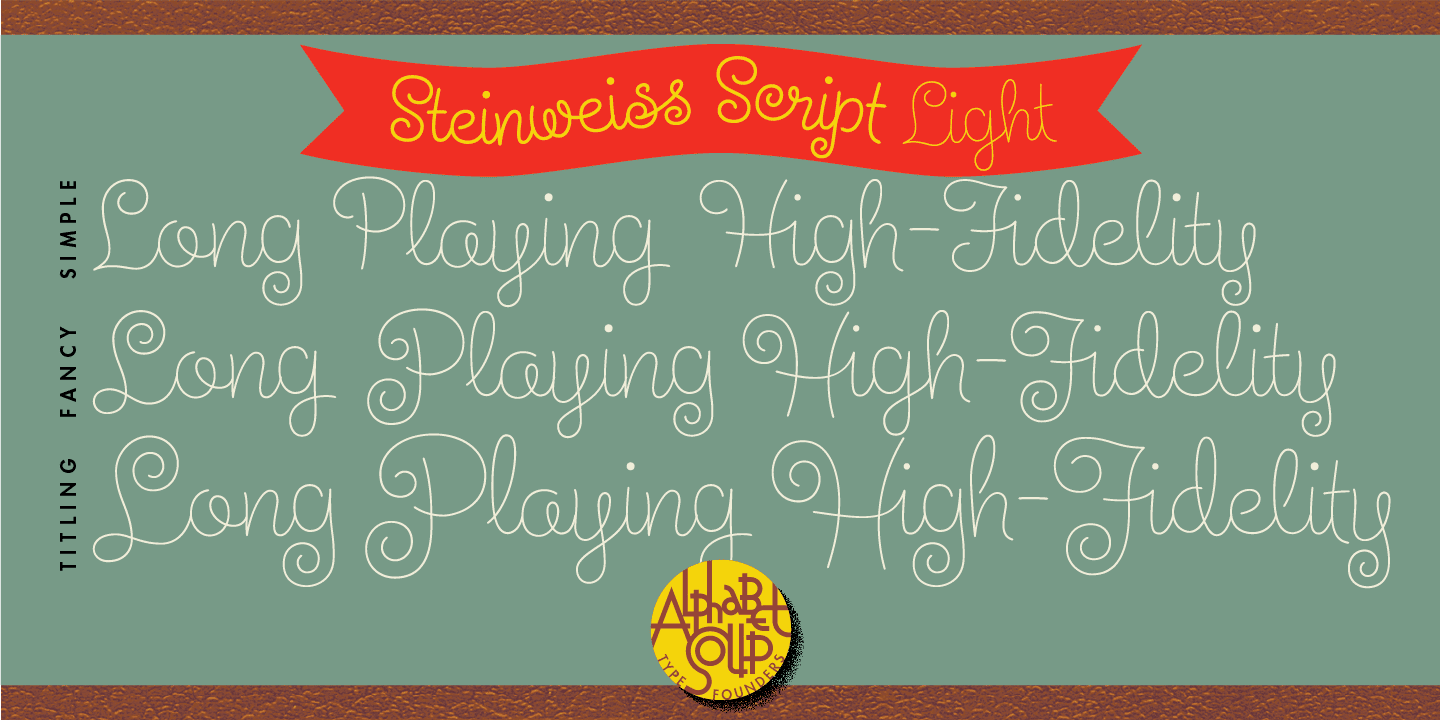 Steinweiss Script Font Poster #1