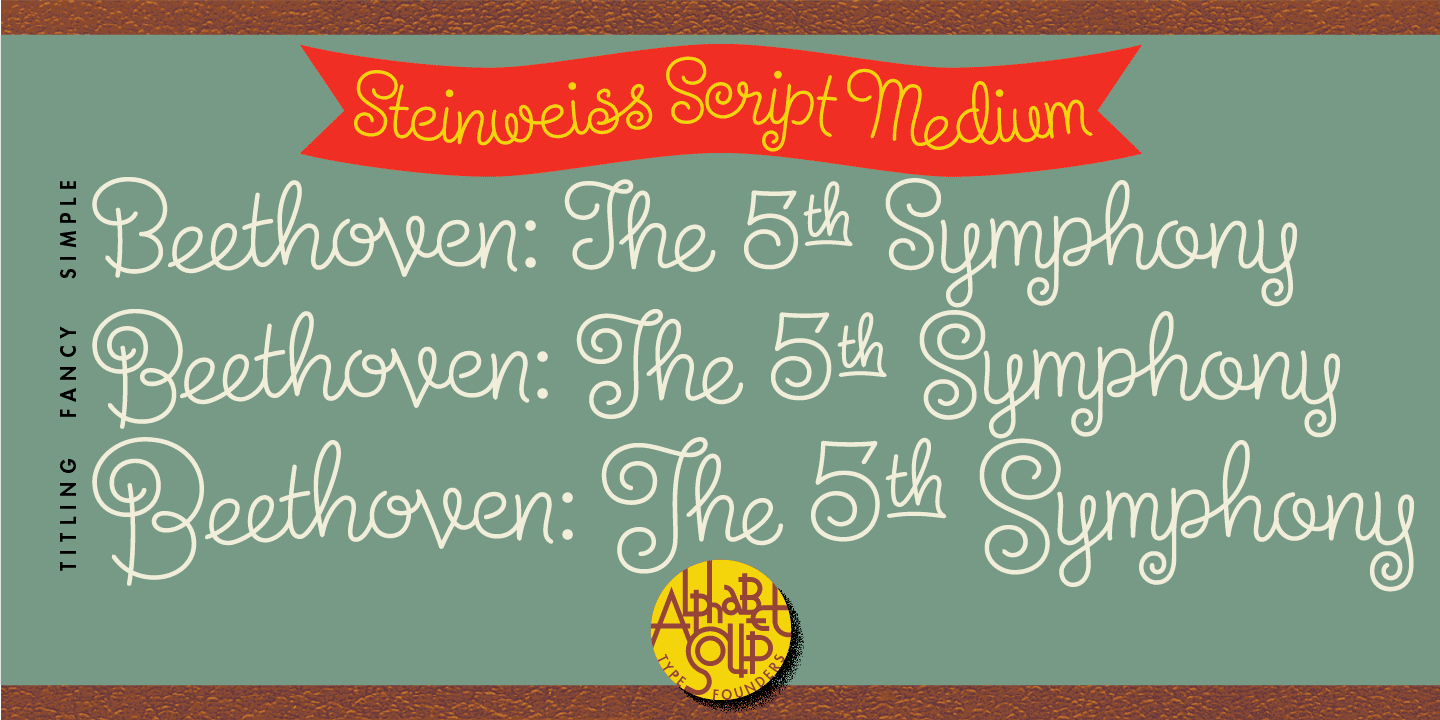 Steinweiss Script Font Poster #1