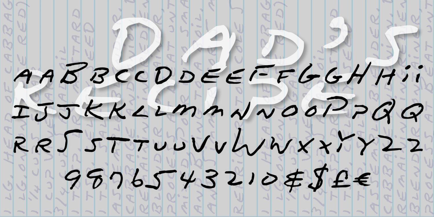 Dad's Recipe Font Family Poster