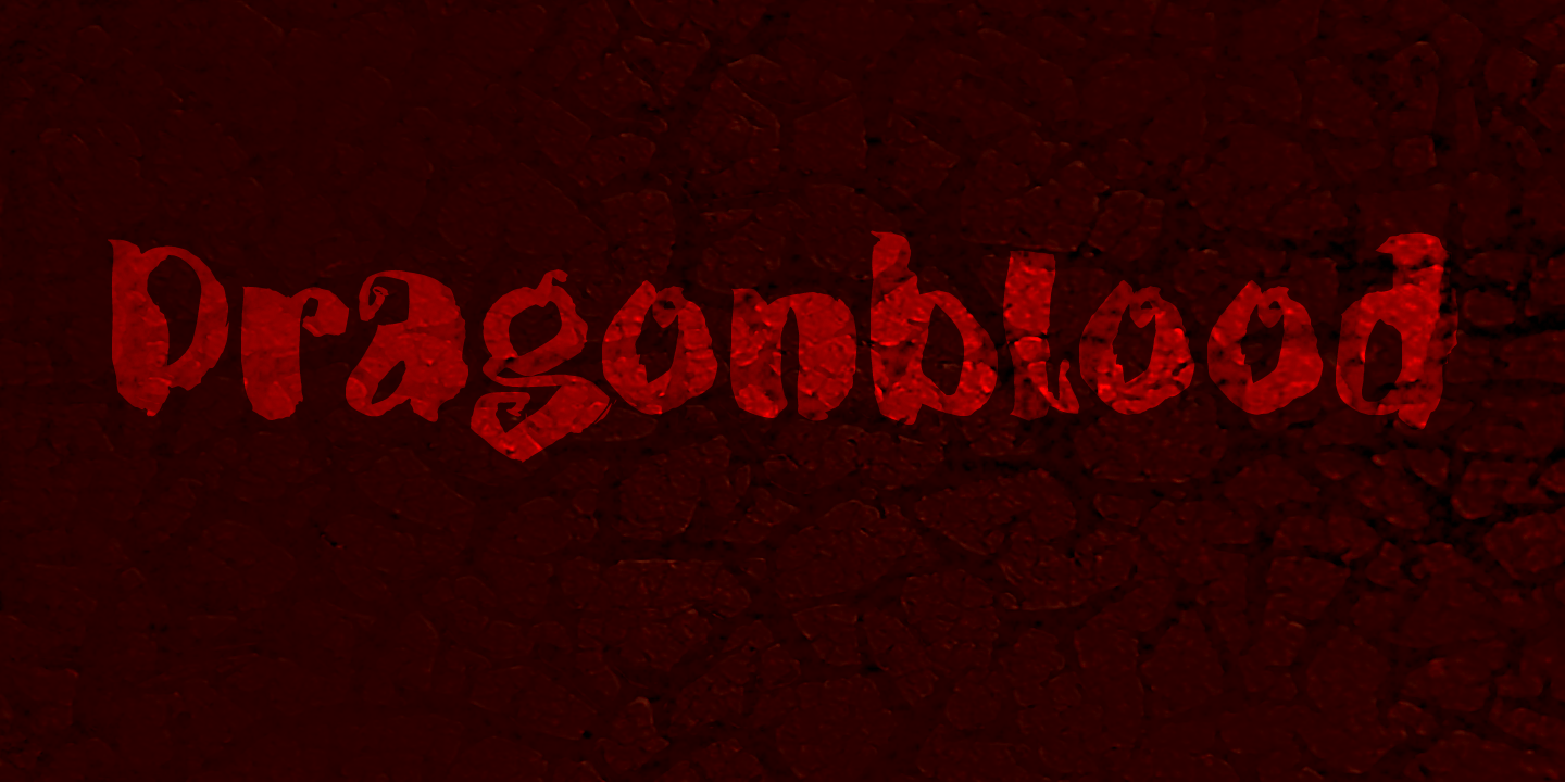 Dragonblood Font Poster #1