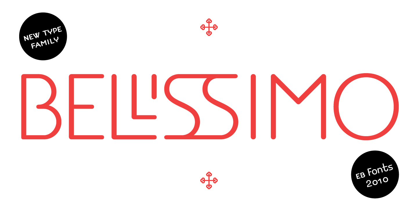EB Bellissimo Display Font Family Poster