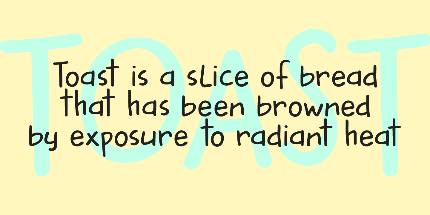 Buttered Toast Font Poster #1