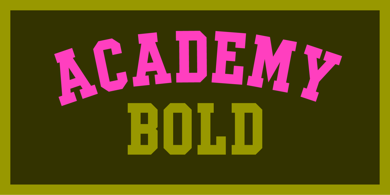 Academy Bold Font Poster #1