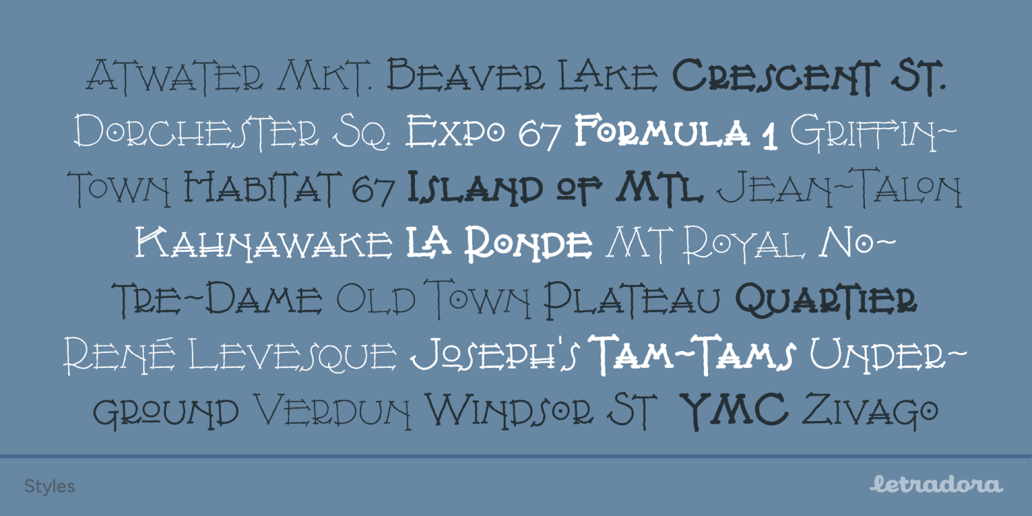 Montreal Architect Font Poster #1