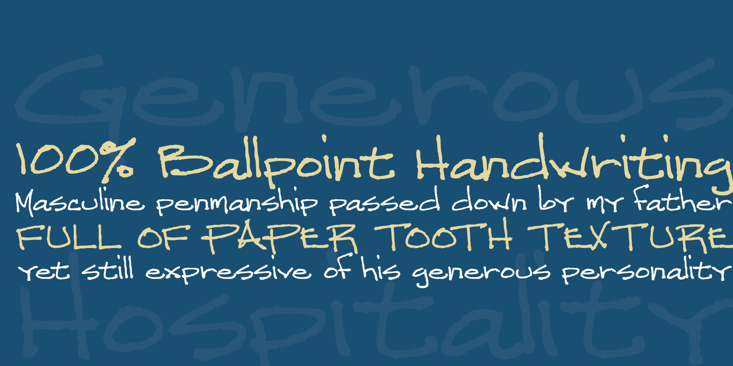 Generous Hospitality Font Poster #1