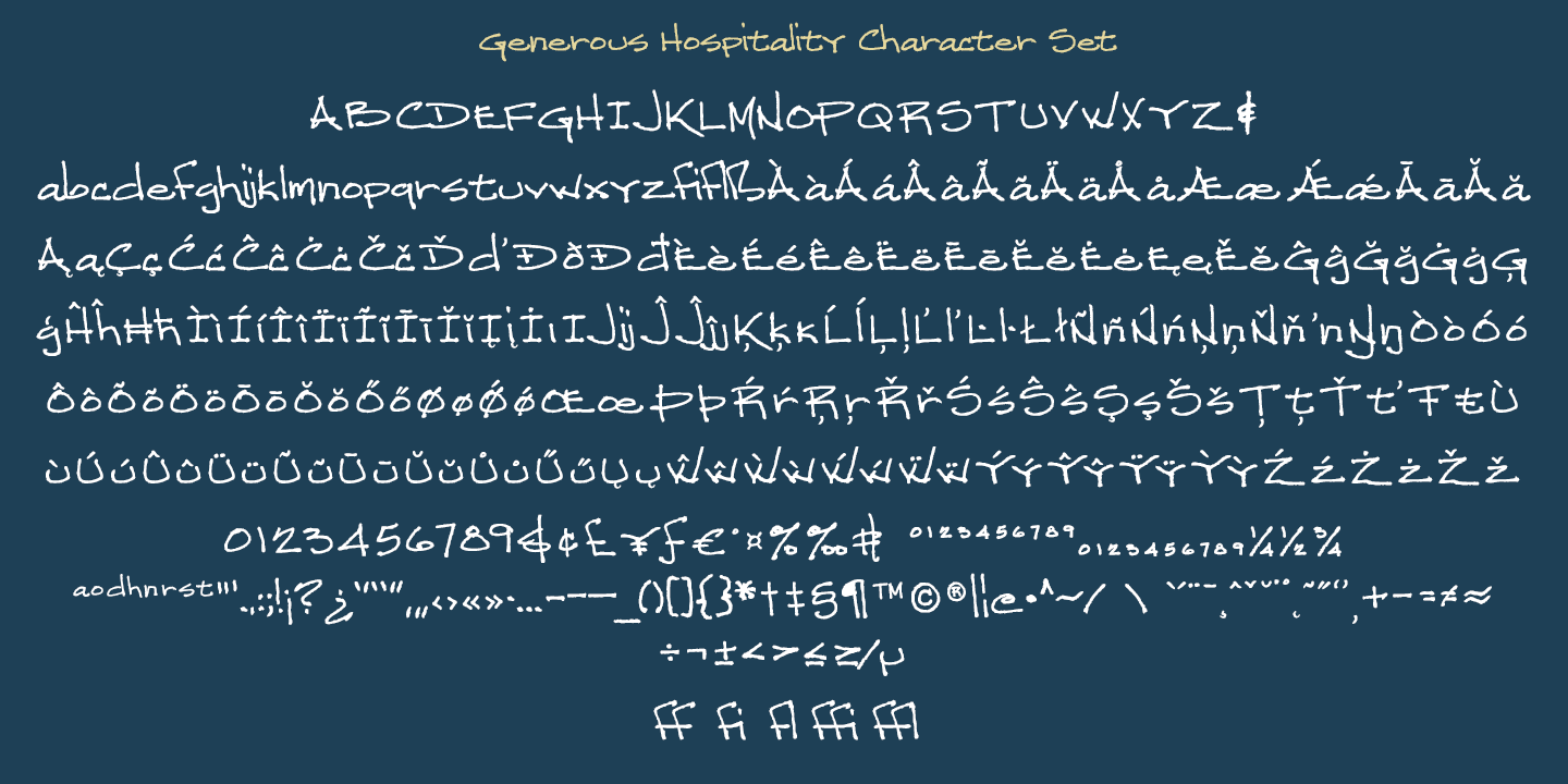 Generous Hospitality Font Poster #1
