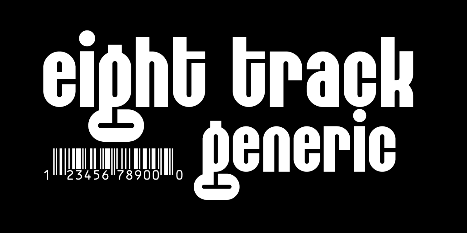 Eight Track Complete Font Poster #1