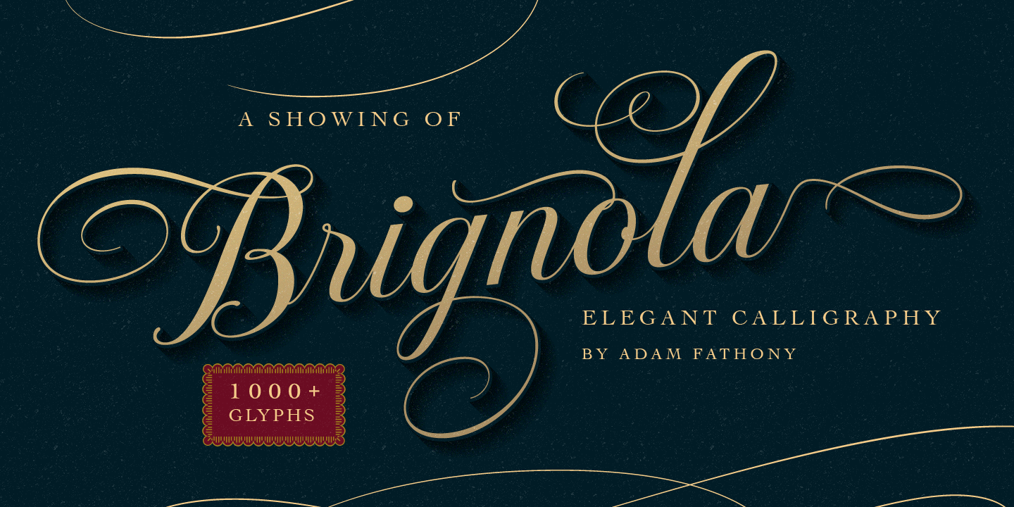 Brignola Script Font Poster #1