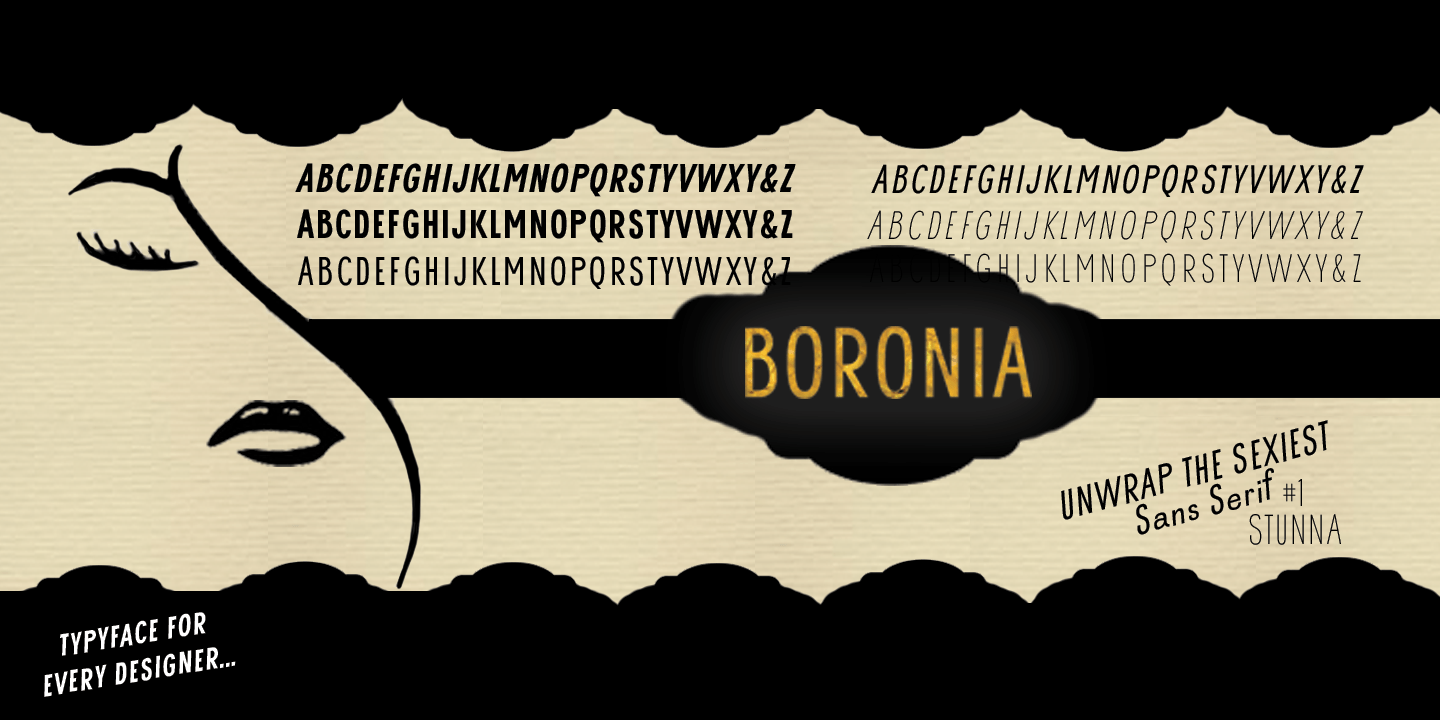 Boronia Bold Italic Font Poster #4