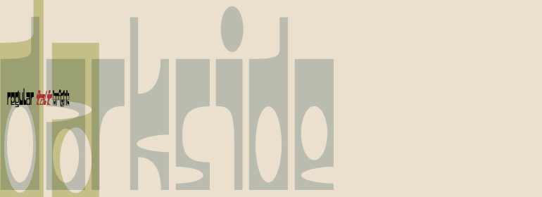 Darkside Font Poster #1