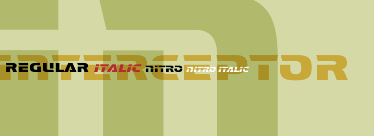 Interceptor Font Poster #1