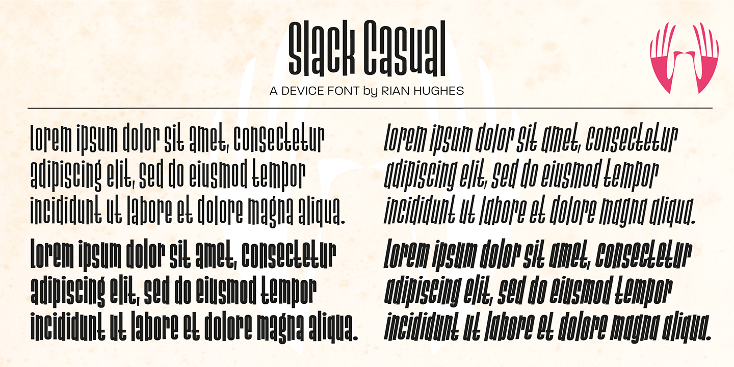 Slack Casual Font Poster #1