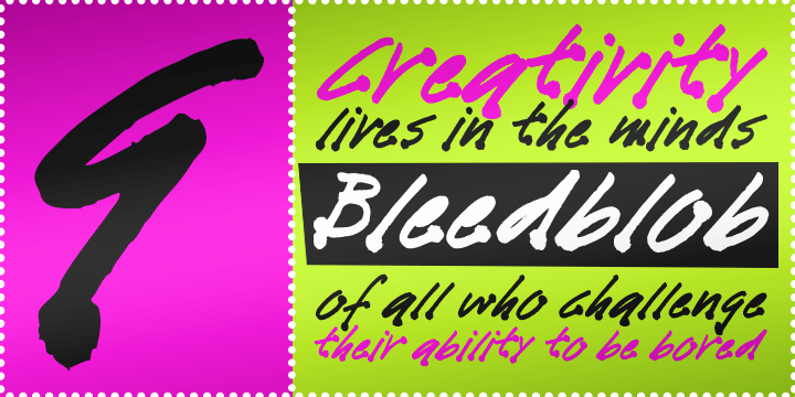 Bleedblob BTN Font Family Poster