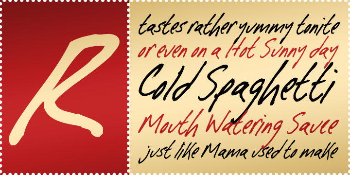 Cold Spaghetti BTN Font Family Poster